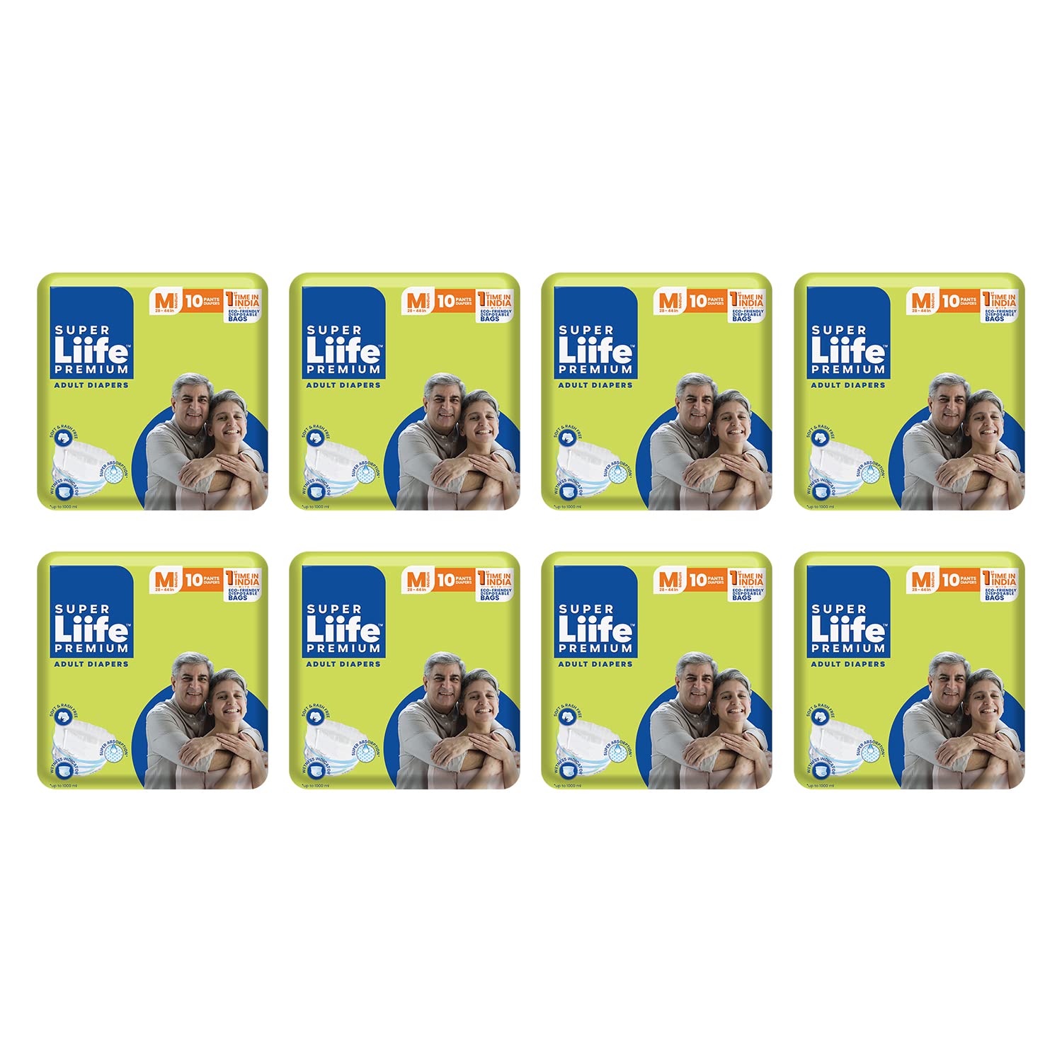 Super Liife Rash Free Premium Adult Diaper Pants for Unisex with Wetness Indicator and Eco-Friendly Disposable Bags | Medium - 80 Count (71-111 cm | 24-44 Inches) (B09KH6L5LB) Amazon Price History, Amazon Price Tracker