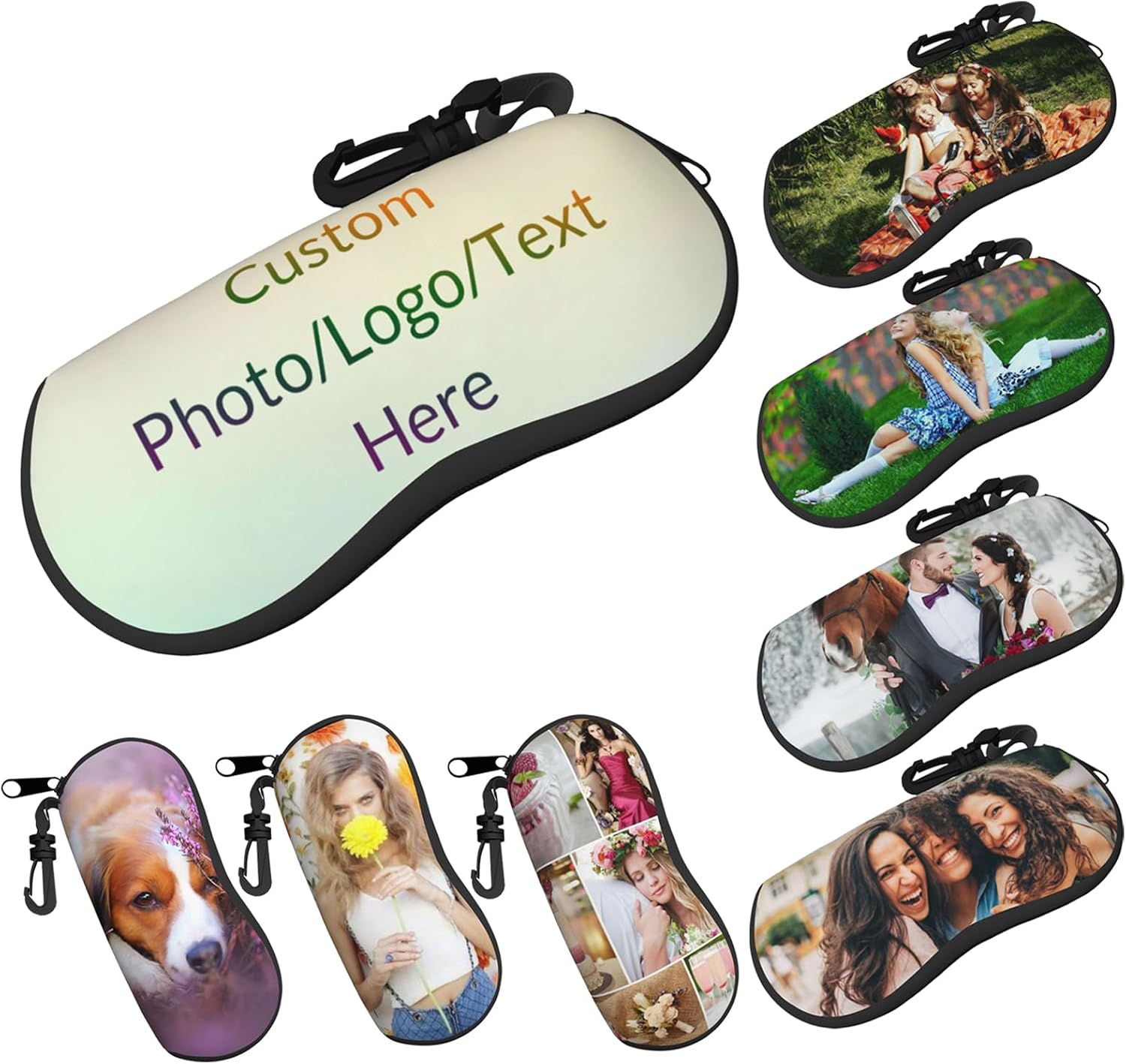 Customized Spectacle Case Custom Eyeglasses Case Personalized Photo Logo Text Name Sunglasses ...