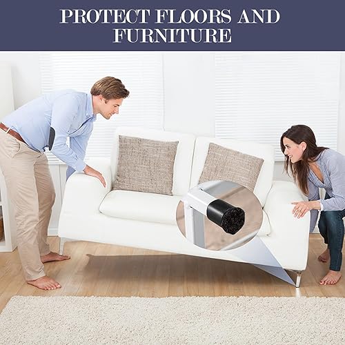 Miniatura 6 de Pllieay 2 paquetes de almohadillas adhesivas de fieltro para muebles, almohadillas de fieltro negras de 118 x 1 x 0.12 pulgadas para muebles,