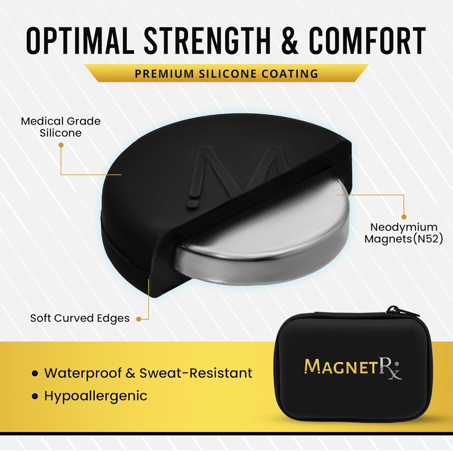 MagnetRX® Cauliflower Ear Magnets – 8 Multi–Size Magnets & Spacer with Case – Compression Ear Magnet for Cauliflower Draining, Pressure Earring for Keloids, BJJ, Wrestling & MMA Treatment & Prevention