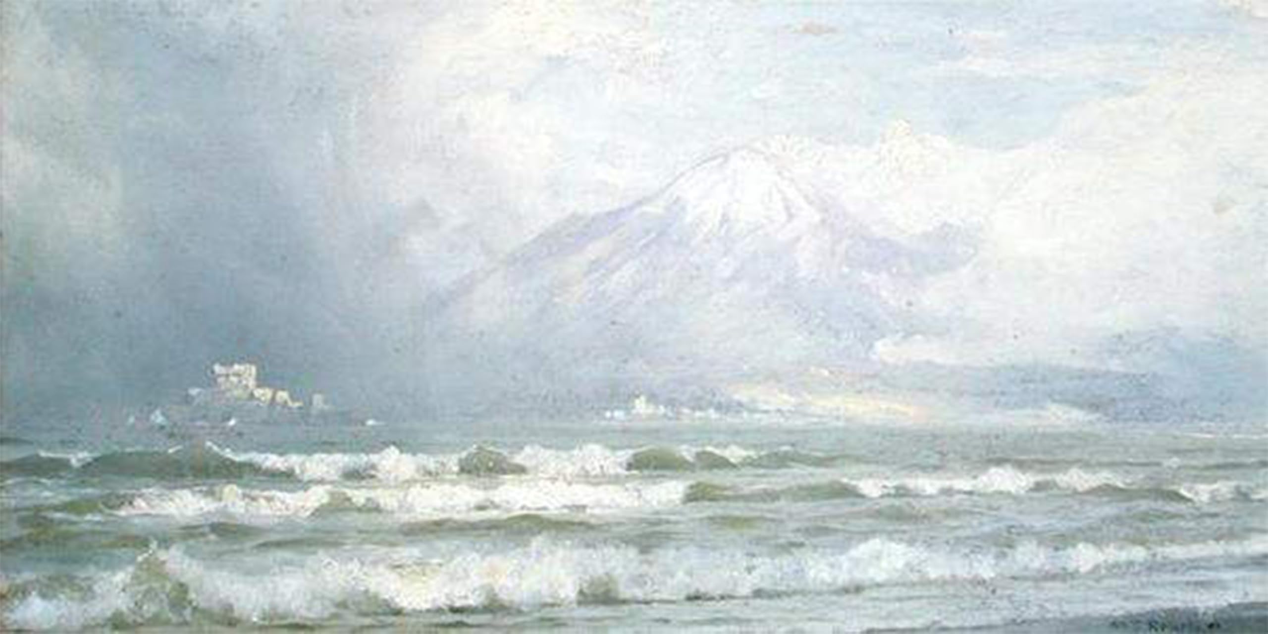 ARTXLXXBN Famous Art Print Poster Vintage Wall Art Vesuvius in Winter by William Trost Richards Canvas Art Poster for Home Decor 60x90cm