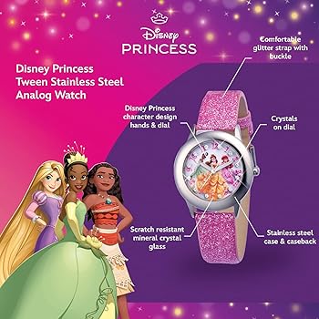 Amazon.com: Disney Princess Tween Stainless Steel Analog