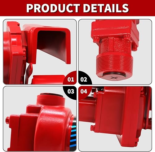 Miniatura 5 de Bomba de transferencia de combustible a prueba de explosiones de 12 voltios y 15 GPM compatible con gasolina, diésel, queroseno, aceite mineral y