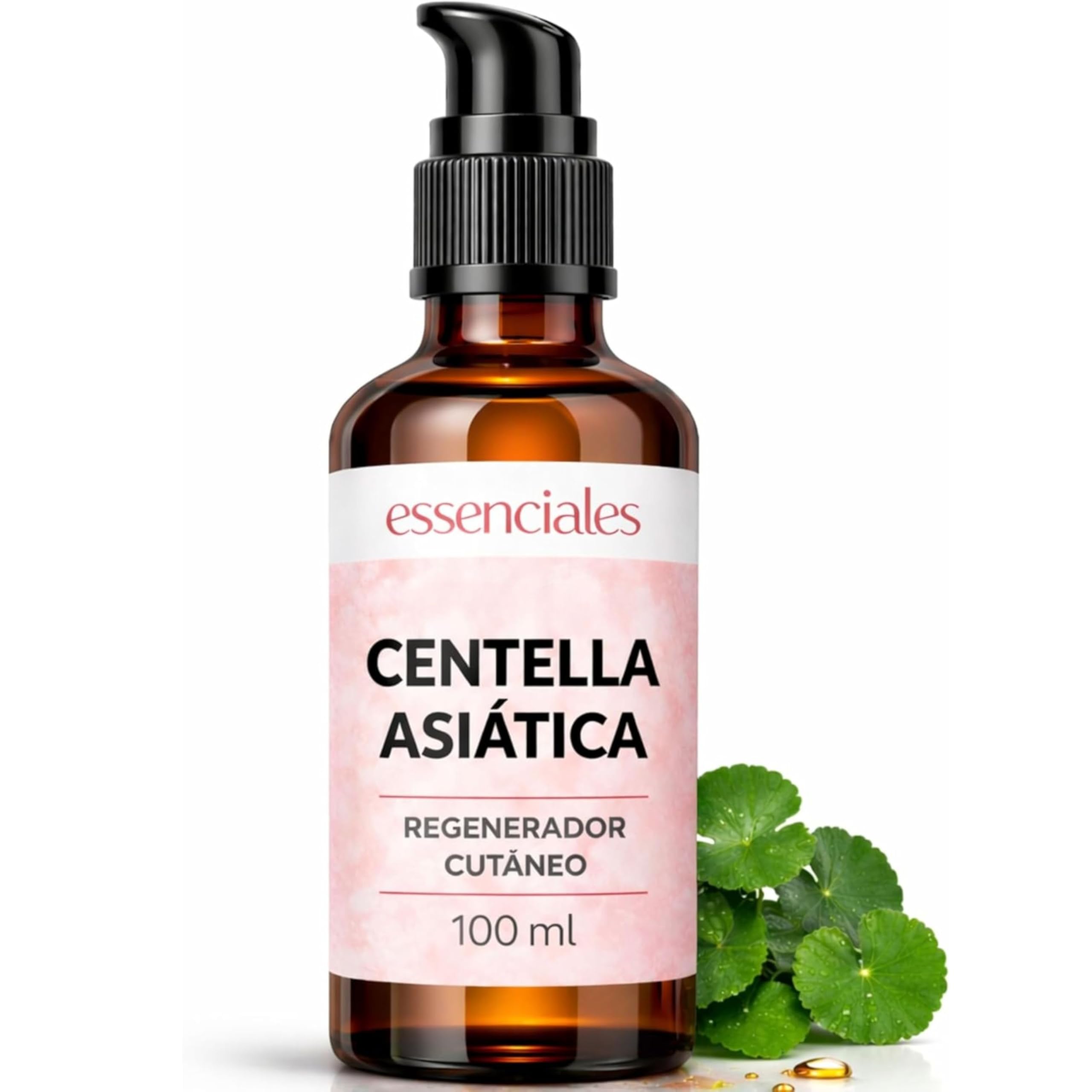 Aceite de Centella Asiática 100% Puro - Sérum Natural 100ml | Regenerador Cutáneo | Efecto Calmante y Reafirmante | Piel Sensible | Uso Facial y Corporal
