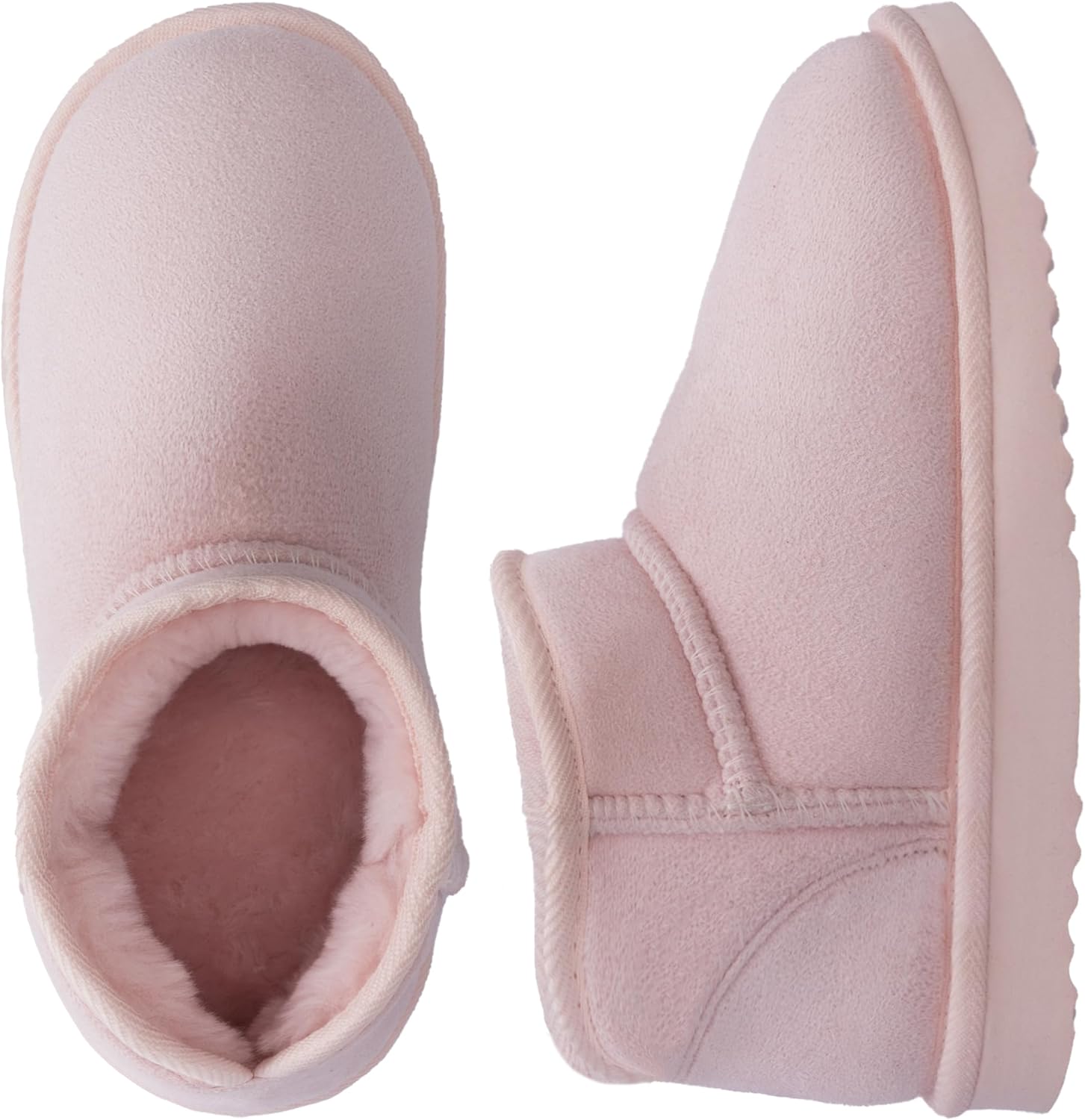 Wishcotton Women's Cozy Short Bootie Slippers, Winter Warm Hard Bottom House Shoes with Fuzzy Lining for Indoor Outdoor