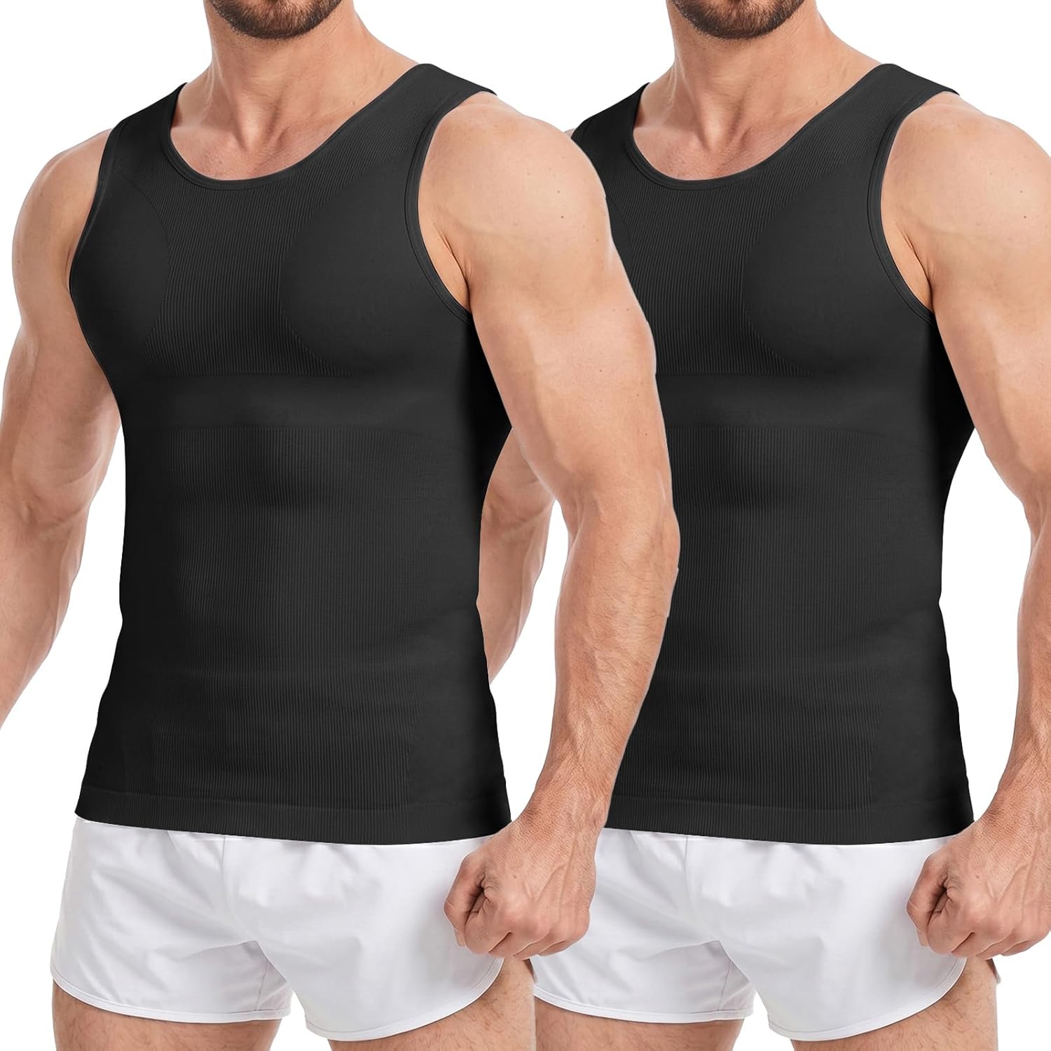 Sleeveless Compression Shirt Men Slimming Body Shaper Vest Mens Compression Tank Top Undershirt Shapewear Tummy Control