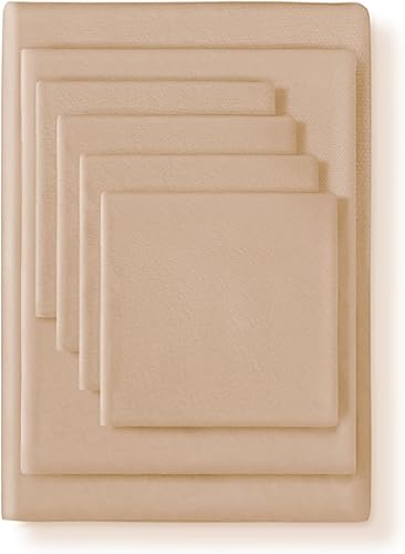 Miniatura 2 de Juego de 6 fundas de almohada de microfibra súper suave de 1800 hilos, tamaño King, color beige