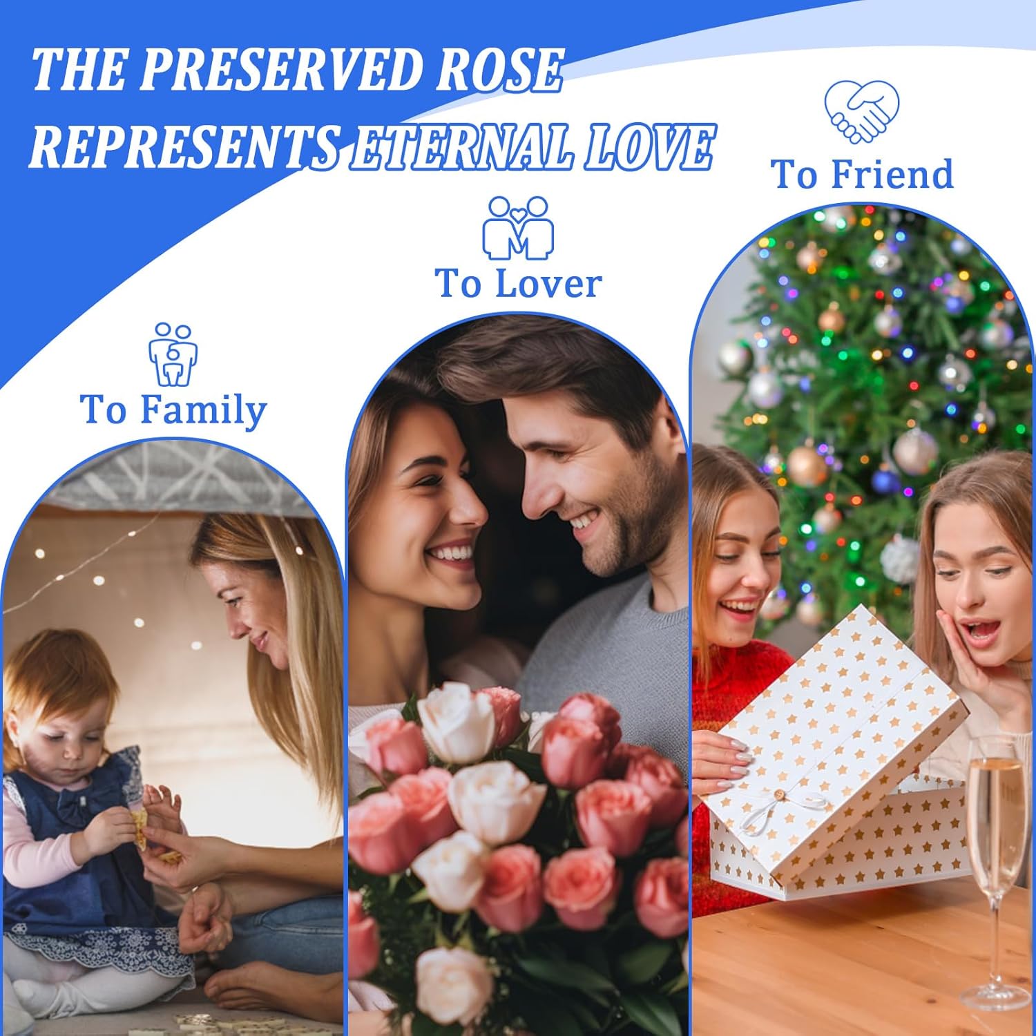 ANLUNOB Preserved Rose Flowers in Glass Dome with Love Charm Anniversary Birthday Valentine's Day Gift for Women Mom Her - Image 4