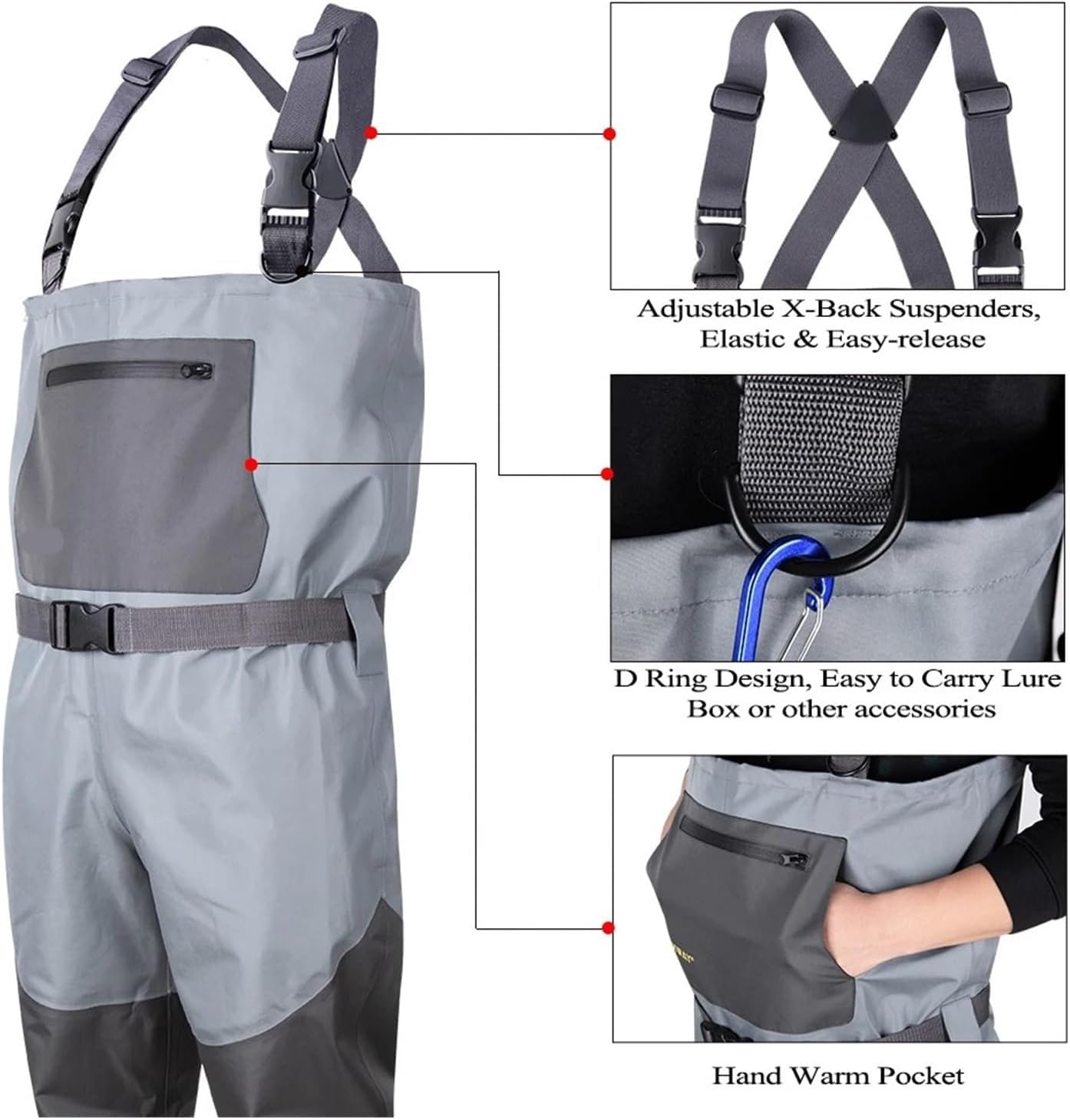Breathable Bootfoot Chest Fishing Waders Waterproof Wader for Fly Hunting S M L XL XXL Accessories