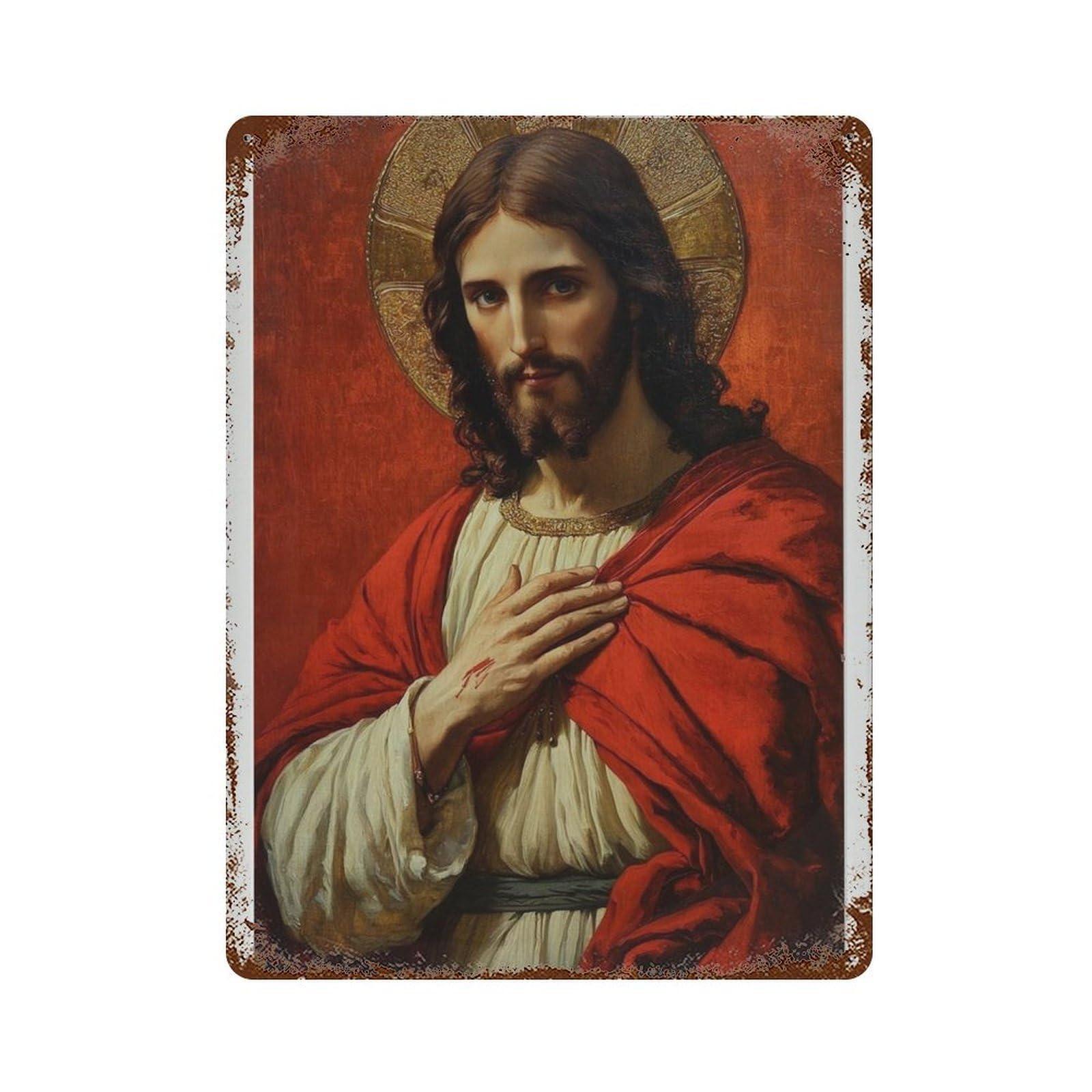 xiaoxiaoshen Easter, Christian Religion, Catholic Easter Works Wall Decor Art Metal Tin Poster Modern Home Decor Art Home Bar Shop Decorations Vintage Sign 40x30cm