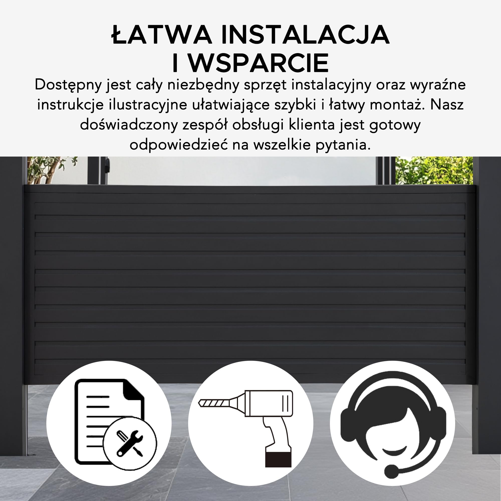 SUNJOY Półka Barowa do Altany, Konstrukcja Aluminiowa z Powłoką Proszkową, do Altany Ogrodowych o Boku 3 m