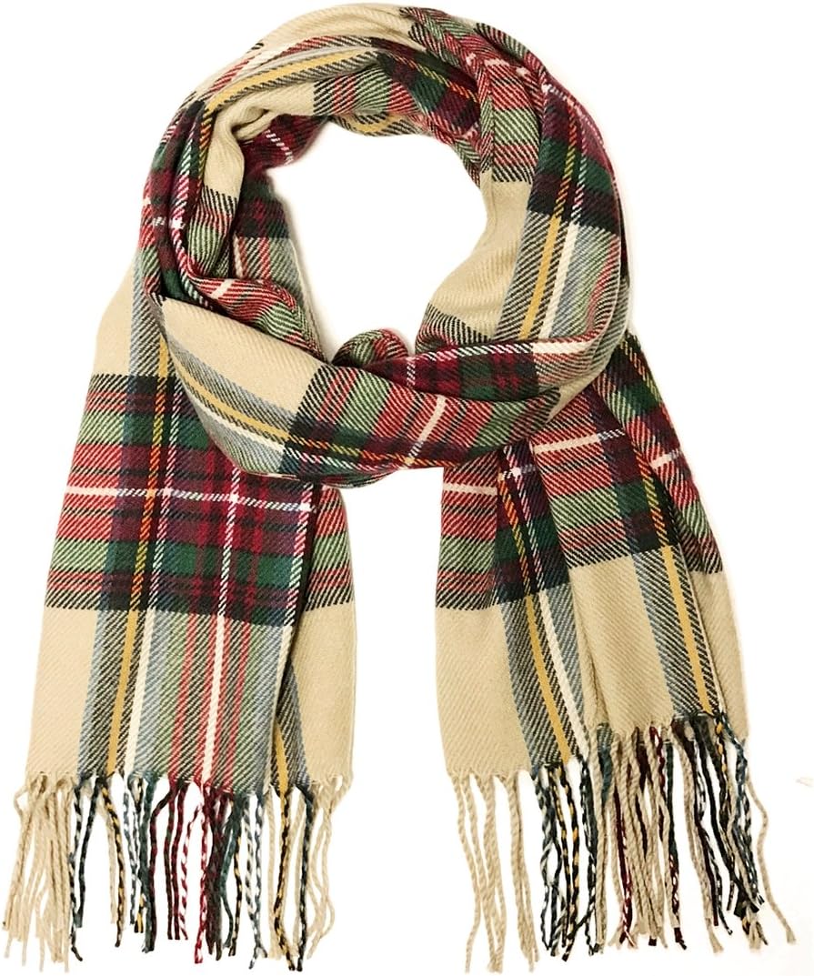 Wrapables Women's Plaid Print Long Winter Warm