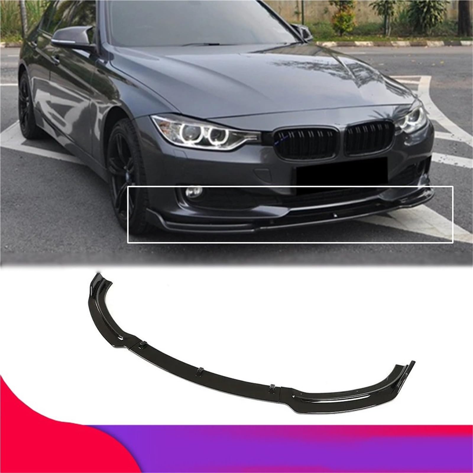 Spojlery tylne Do Bmw Serii 3 F30 F35 F31 Spojler samochodowy | Base Sedan 2013-2018 Przedni Zderzak Surround Przedni Spojler Spojler Zderzaka