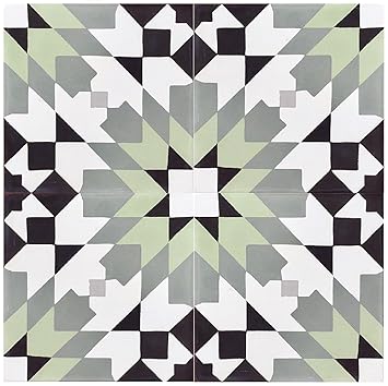 Rustico Tile and Stone RTS21 Casablanca Green Cement Tile Pack of 13, 8