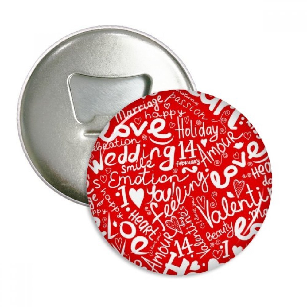 Cadeau Saint-Valentin ouvre-bouteille aimanté Amour de Mariage