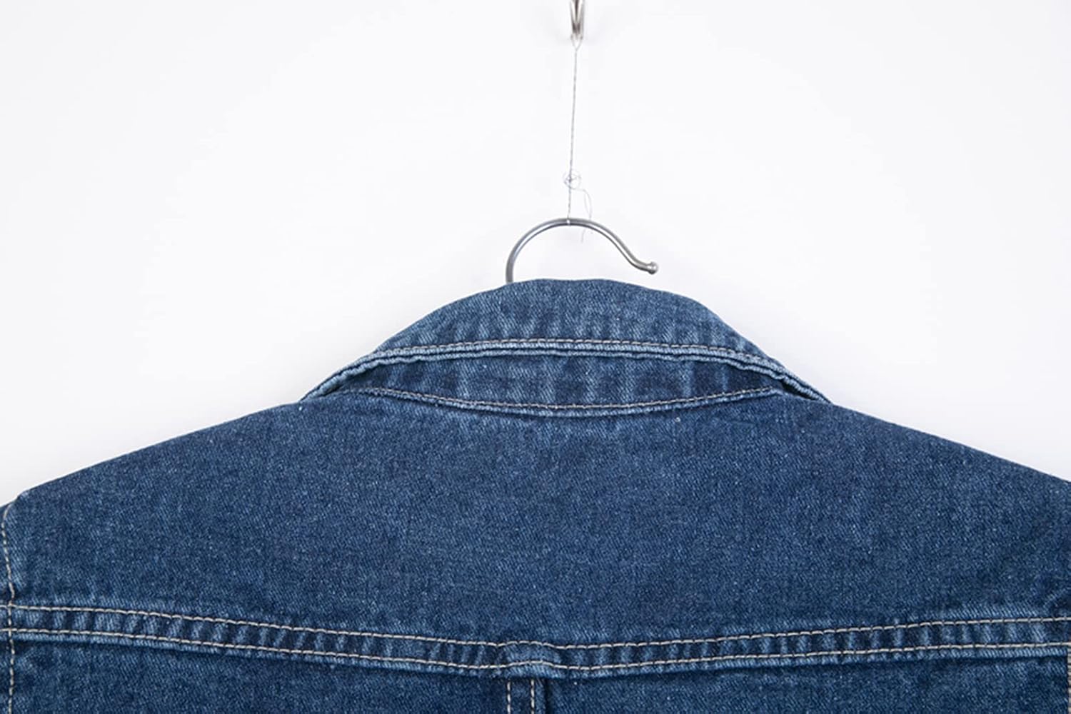 HALITOSS Women Button Down Mid Long Denim Jean Vest Waistcoat Sleeveless Jacket - Image 5