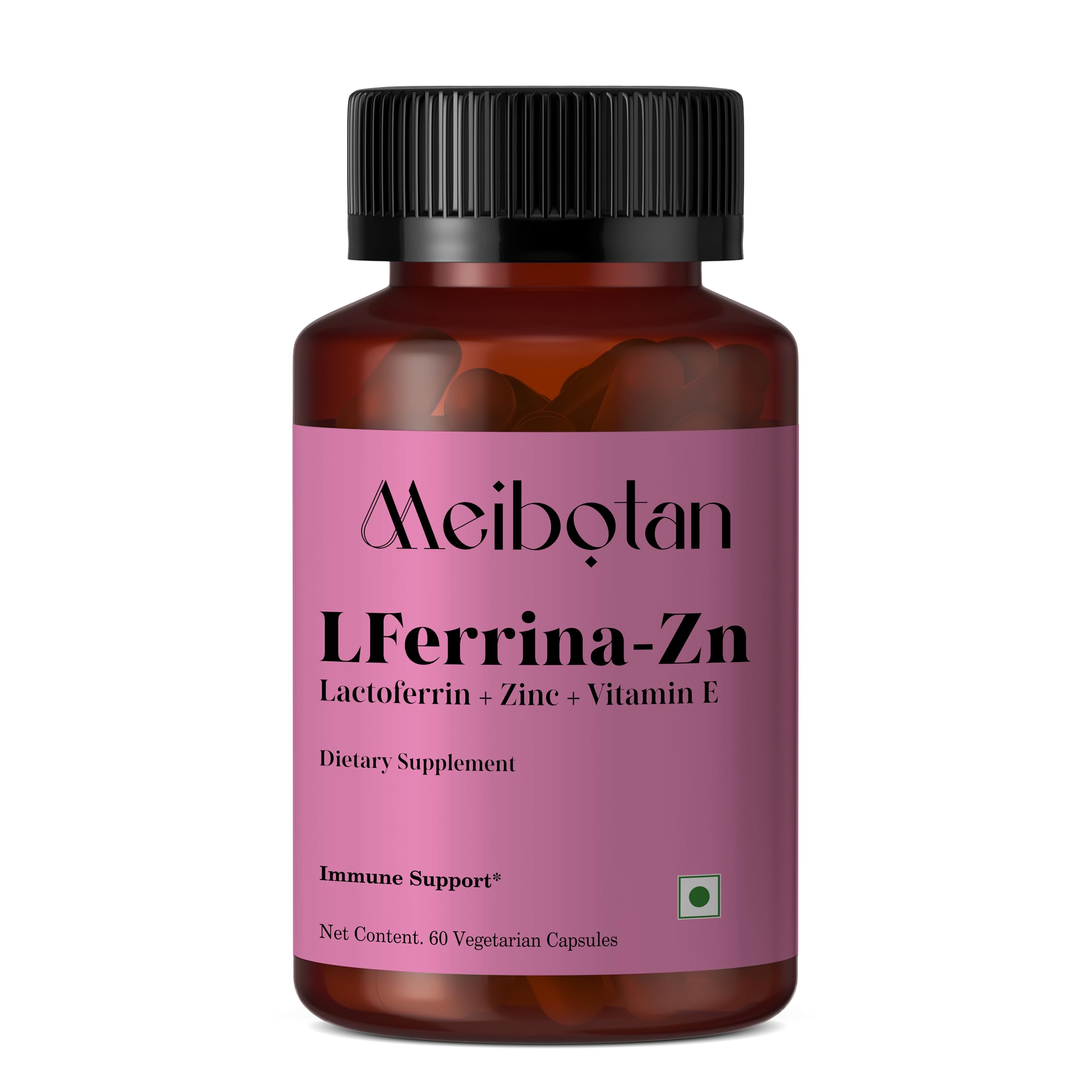 Lactoferrin with Zinc and Vitamin E for Men & Women Boosts Immunity, Regulates iron metabolism, Digestion support - 60 Veg Capsules — Amazon image 2