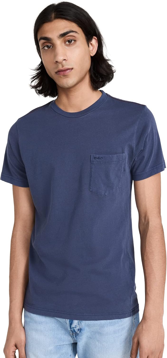 RVCA Men's Short Sleeve Crew Neck Pocket T-Shirt