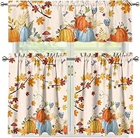 Vista 42 de Juego de 250 cortinas de cocina con bandera estadounidense para ventanas, fácil de instalar, cortinas cortas de 24 pulgadas con bolsillo para barra