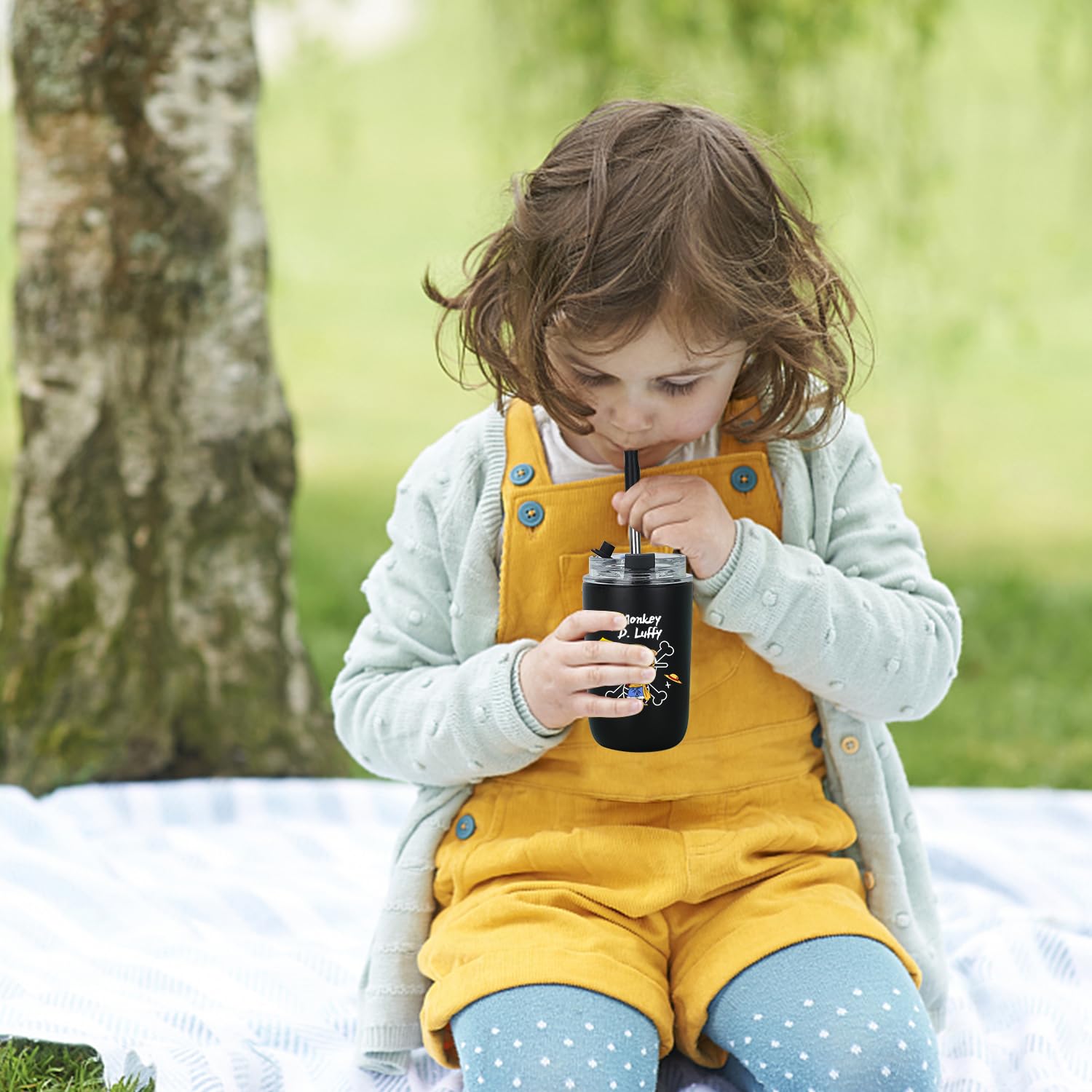 Borraccia Roblox In Acciaio Inox - 280ml, Antigoccia, Con Cannuccia, Design Nero - Foto 4