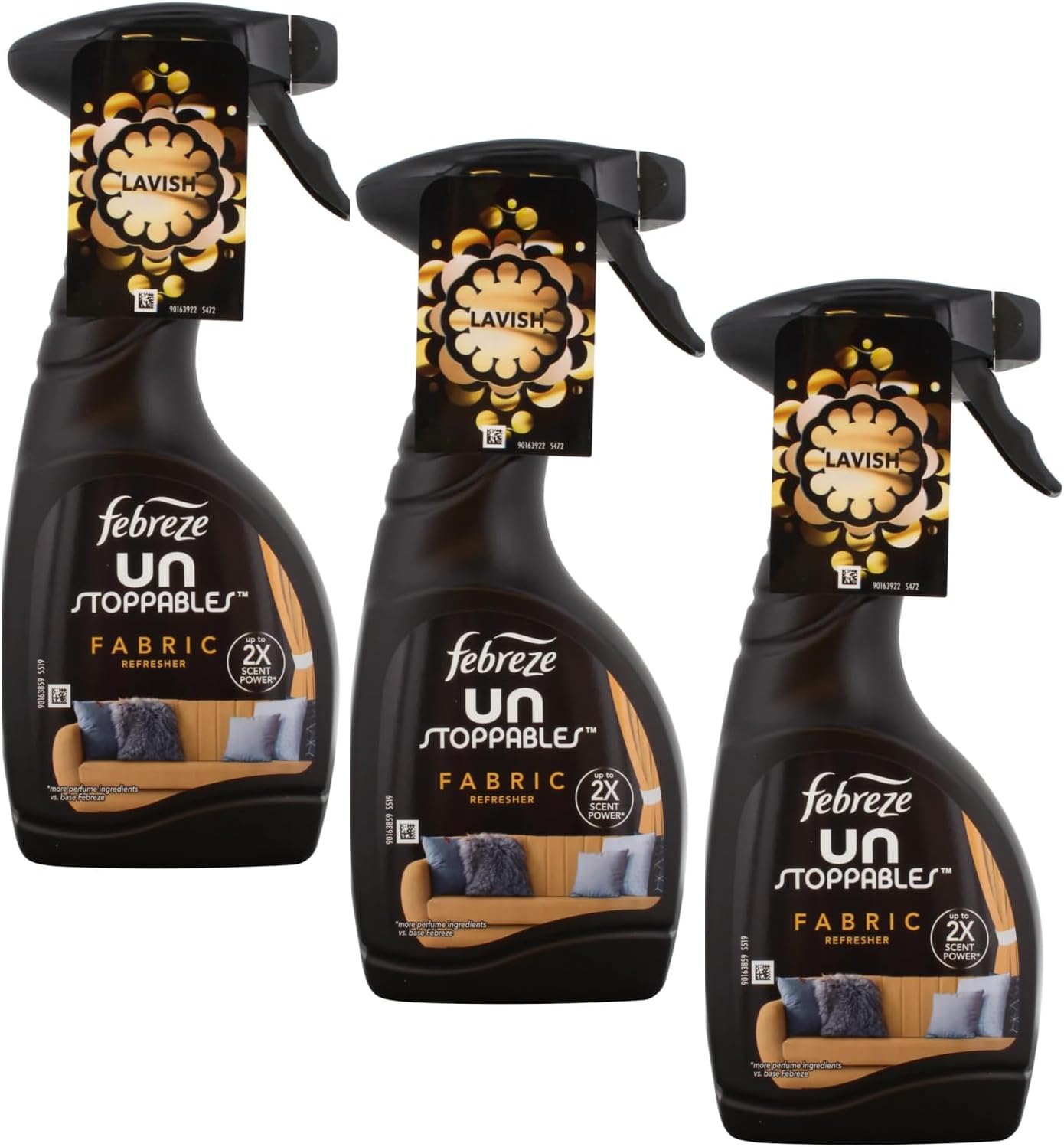 Fabric Freshener Unstoppables Lavish Spray Bundle Pack 3x 500ml