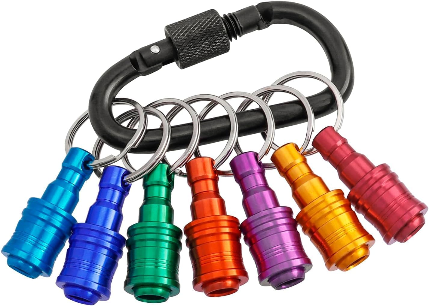 7Pcs 1/4" Hex Quick-Change Bit Holders, Bestgle Screwdriver Bit Holder Keychain - Portable Keychain Design, Compatible with Drills & Impact Drivers