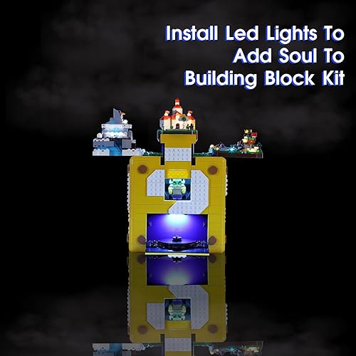 Vista 3 de Vaodest LED Light for Lego 71395 Question Mark Model,Design and Configuration Compatible with Model 71395 (LED Light Only, Not Building Block Kit)