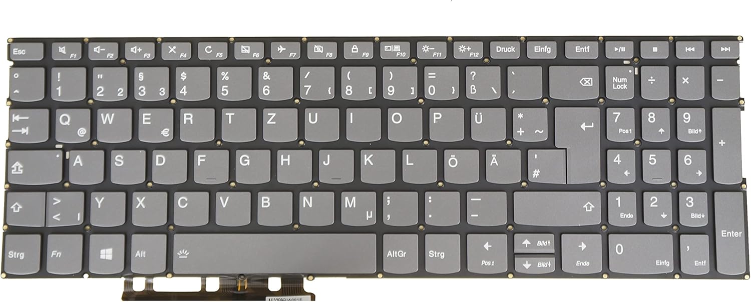 German DE QWERTZ Keyboard for Lenovo Ideapad 9-15ITL5 C740-15IML C940-15IRH S540-15IML S540-15IWL S740-15IRH 720s-15ikb, 720S Touch-15ikb, PP5VB-GE Backlit