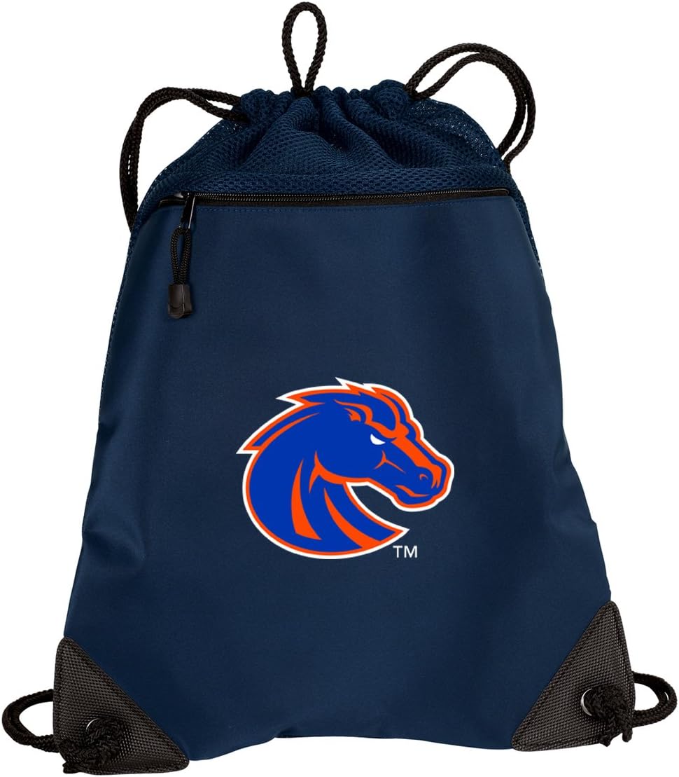 Broad Bay Boise State Broncos Drawstring Backpack Boise State University Cinch Bag - UNIQUE MESH & MICROFIBER