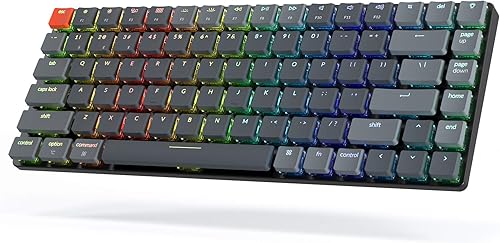 Miniatura 2 de Keychron Teclado mecánico K3 Ultra delgado 75% de diseño RGB retroiluminado inalámbrico BluetoothUSB con cable, interruptor óptico marrón Keychron