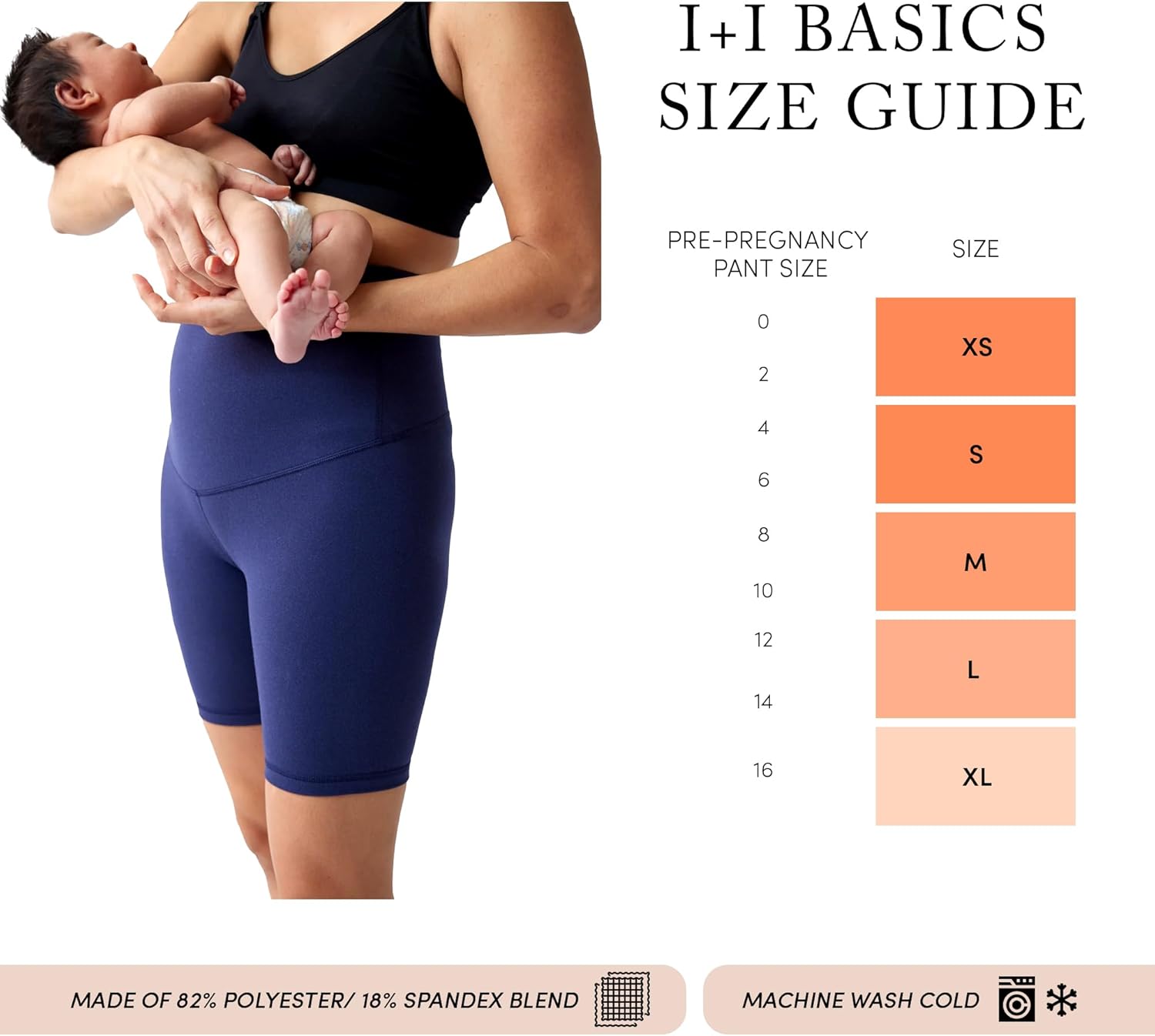 Ingrid & Isabel | Basics Postpartum Active Shorts | Tummy Control Shorts for Women - Image 5