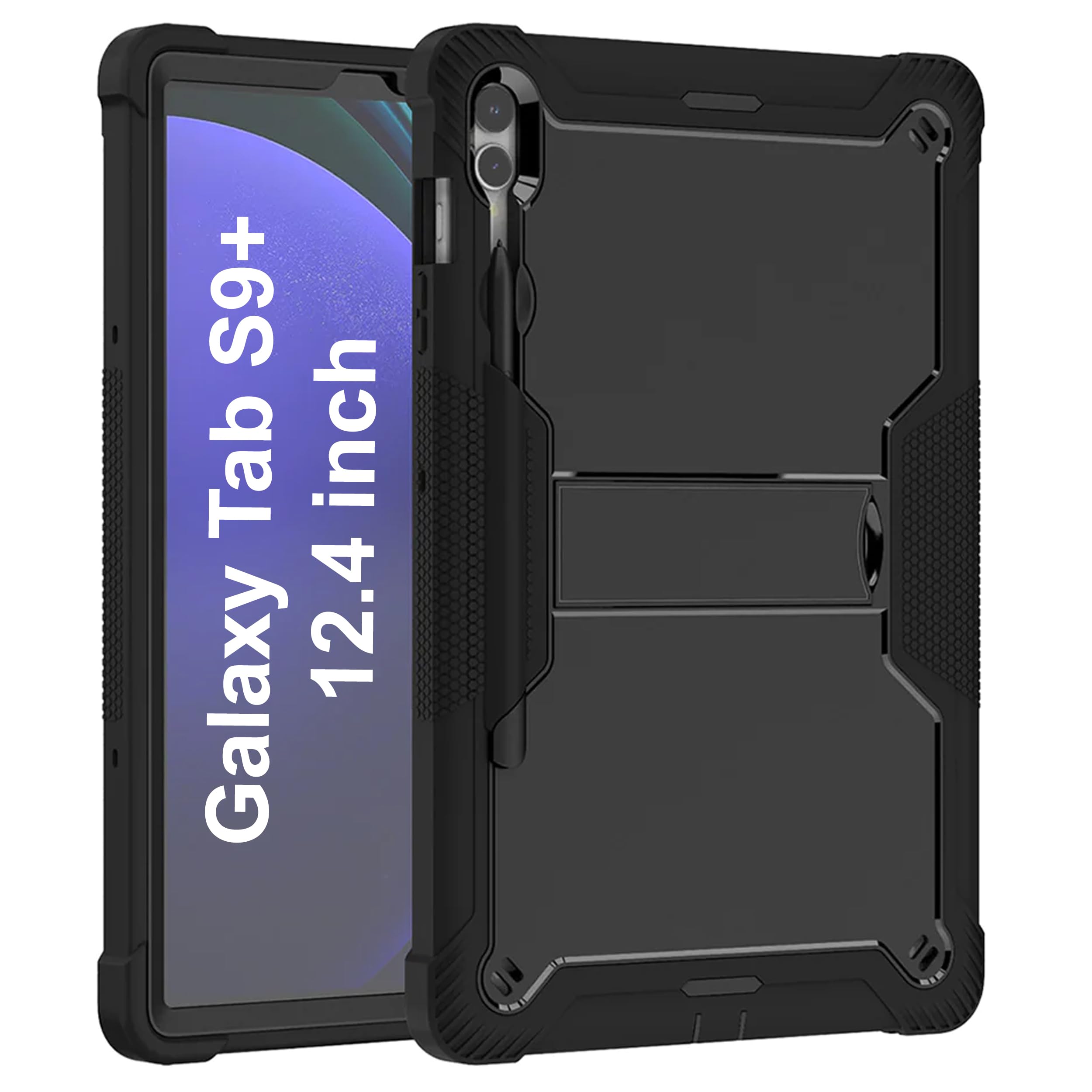 TGK Slim Heavy Duty Shockproof Protection Kickstand Hybrid Case Cover for Samsung Galaxy Tab S9+ 12.4 inch Black (B0CR8L8QNW) Amazon Price History, Amazon Price Tracker