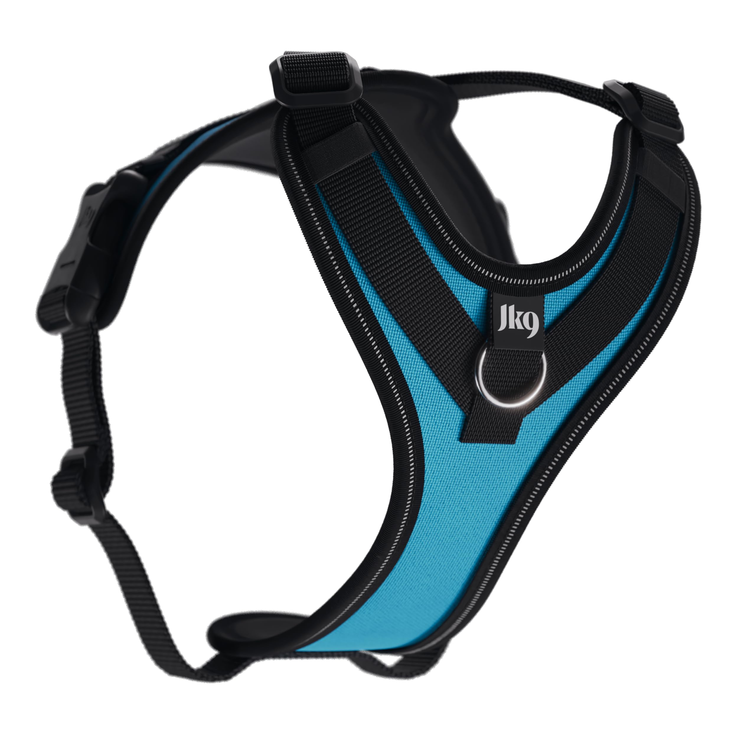 JK9 Longwalk Light Hundegeschirr mit Trackertasche, Aquamarin, S