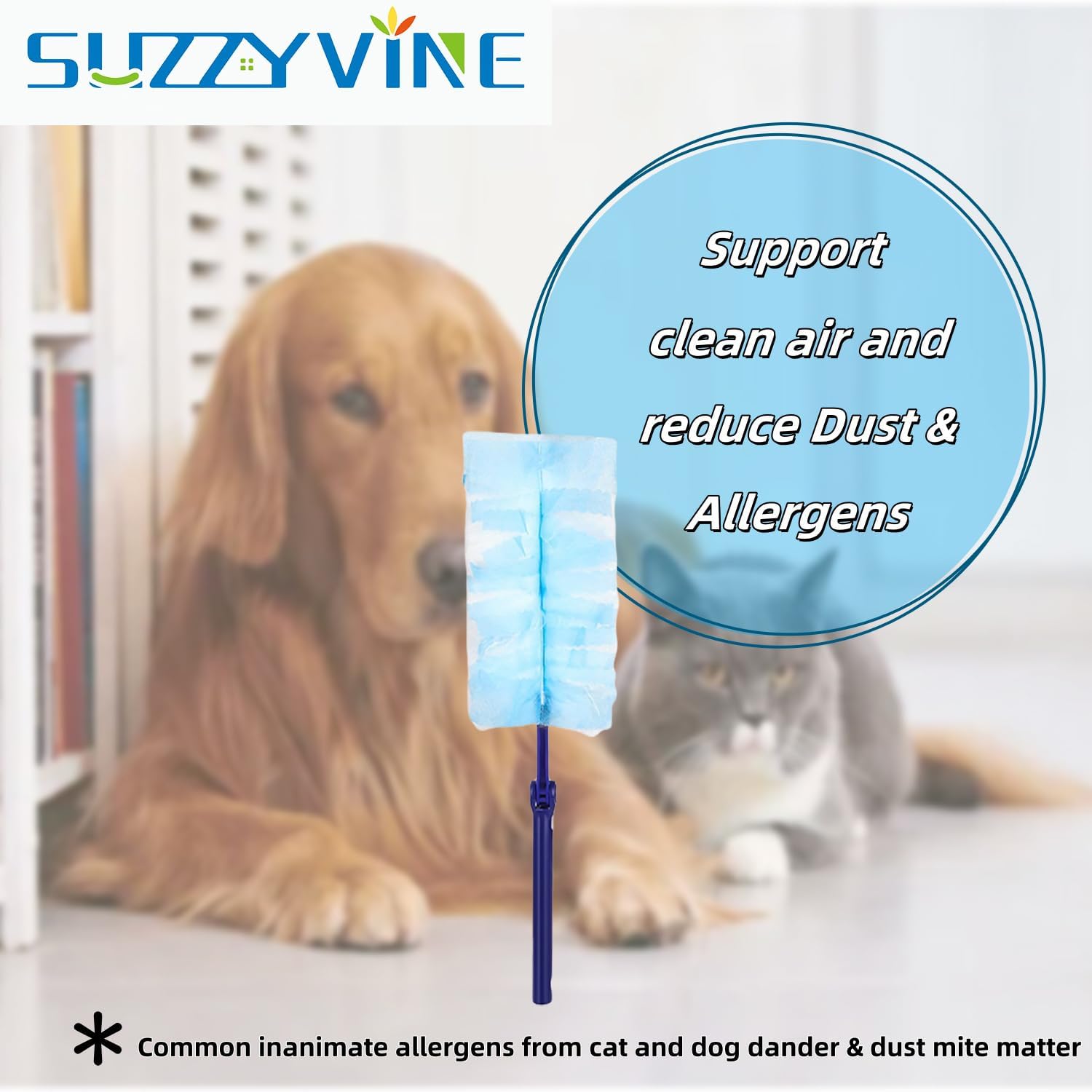ZYVINE Disposable Duster Wish a Long Handle Plus a Short Handle, Duster