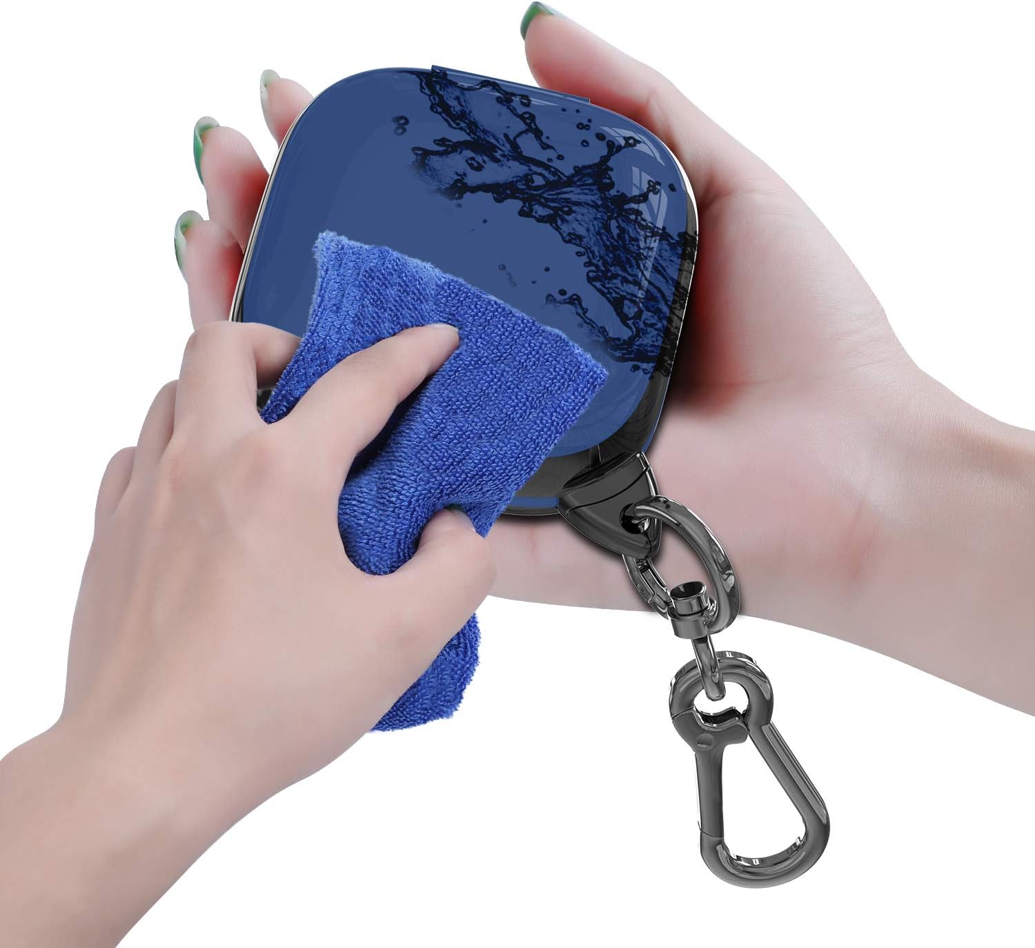 Cover Compatible with Powerbeats Pro Case,Full Protective Shockproof Anti-Slip Silicone Case for Beats Powerbeats Pro 2020 (Black Edge+Midnight Blue) - Image 4