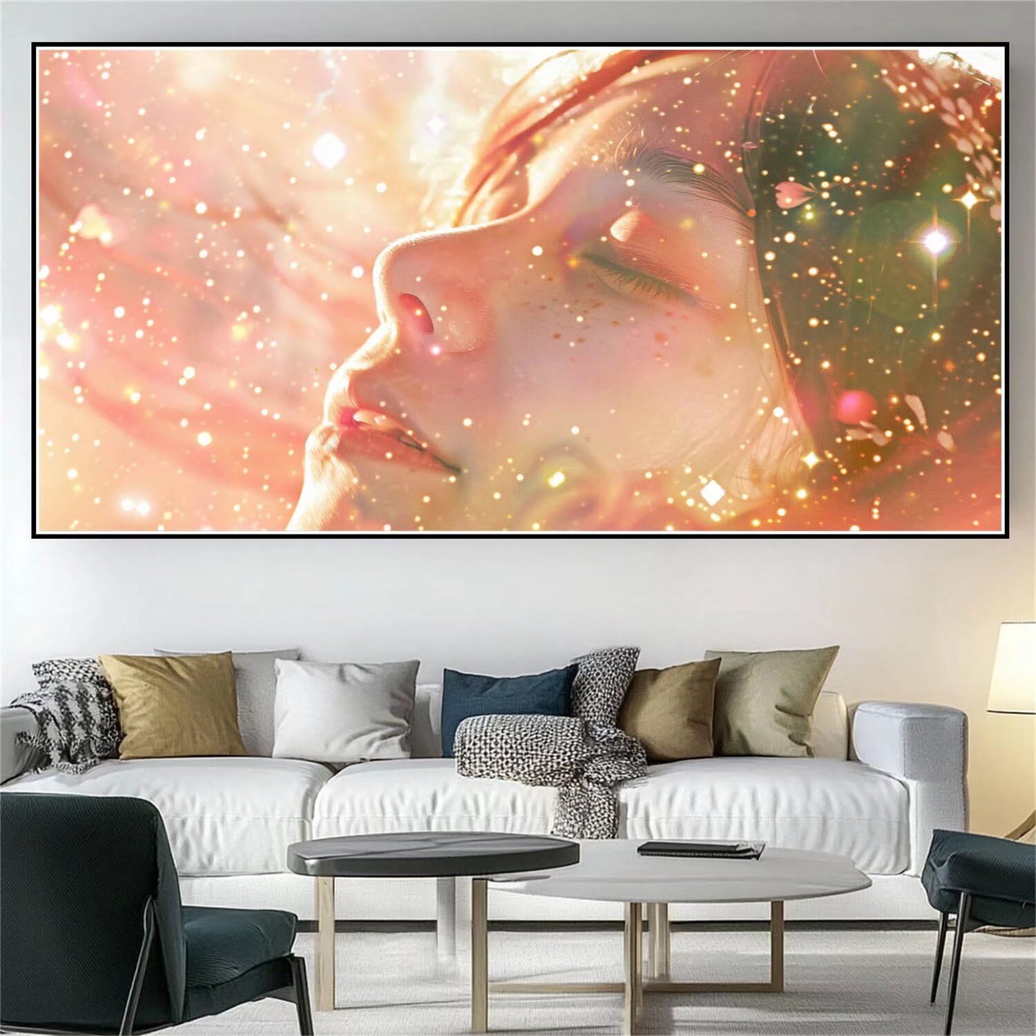 Diamond Painting SueñO, DIY Pintura Diamantes Hada Diamond Painting Adultos, Cuadros Diamantes 5D Dibujos con Diamantes Bordado Punto De Cruz Kits, Decoración Hogar, Regalos Mujer 100x200cm Y2-545