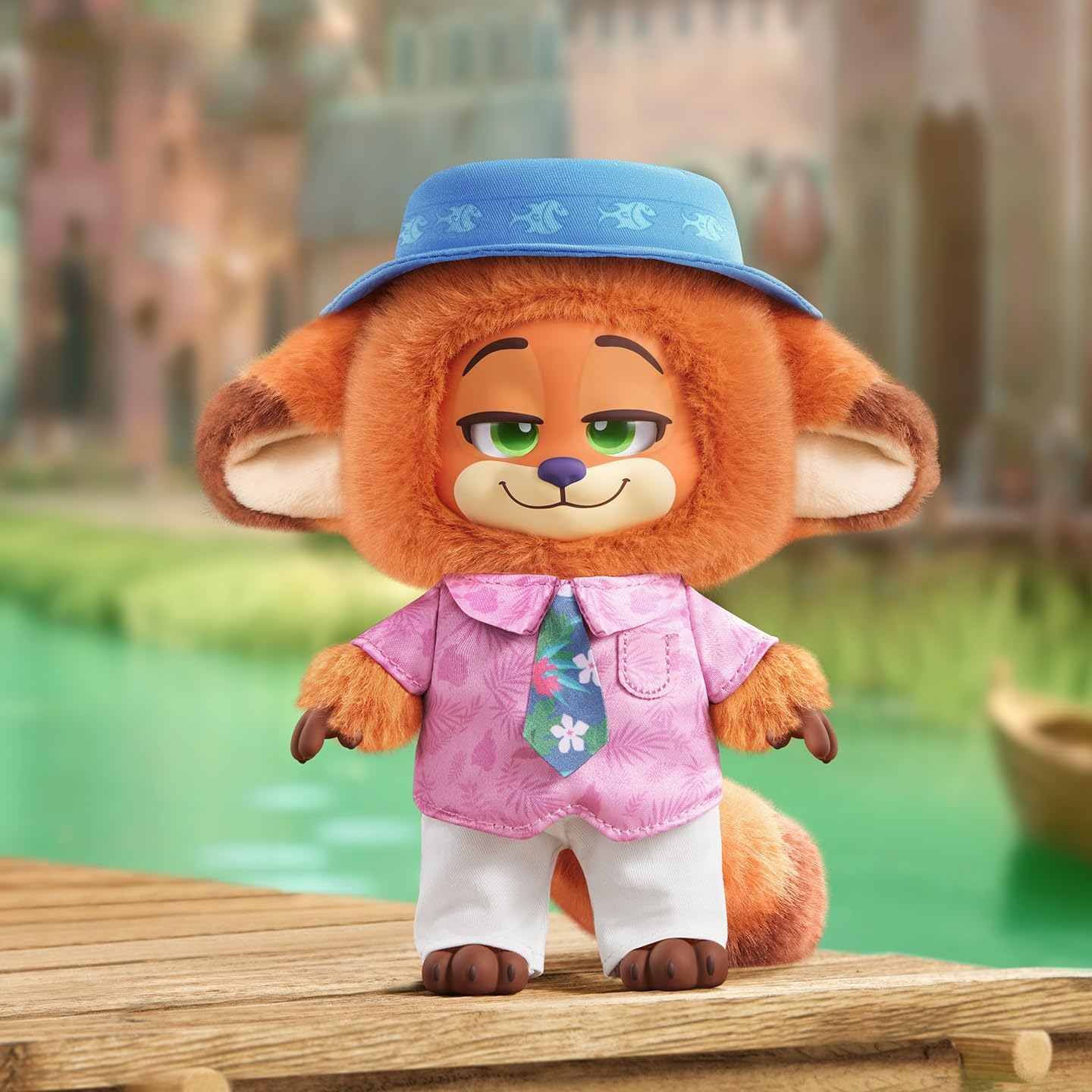 MINISO Disney Zootopia Soft New City Tour Series Vinyl Plush Toy Blind Box Cute Mystery Animal Figurines, Collectible Surprise Gift Figure Model random Design for Home Decor Birthday Gifts, Single Box