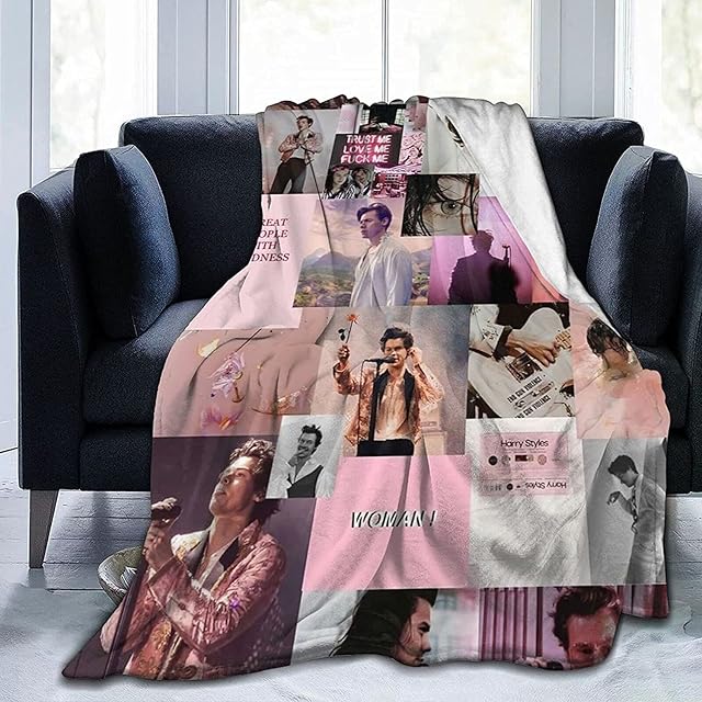 Harry_Styles Blanket Ultra-Soft Micro Fleece Blanket Soft and Warm Digital Printed Blanket Flannel Throw Blanket Rapper Blanket for Children/Adults 50X40
