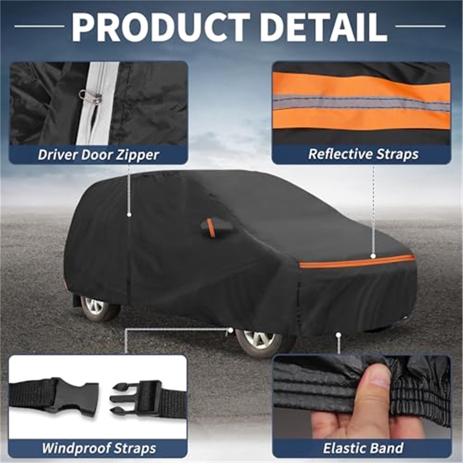 Pokrowiec na samochód, do VW, Transporter T6 2015-2019 PEVA Spunlace Cotton Outdoor Pełny pokrowiec Na każdą pogodę Wodoodporny Pokrowiec na samochód