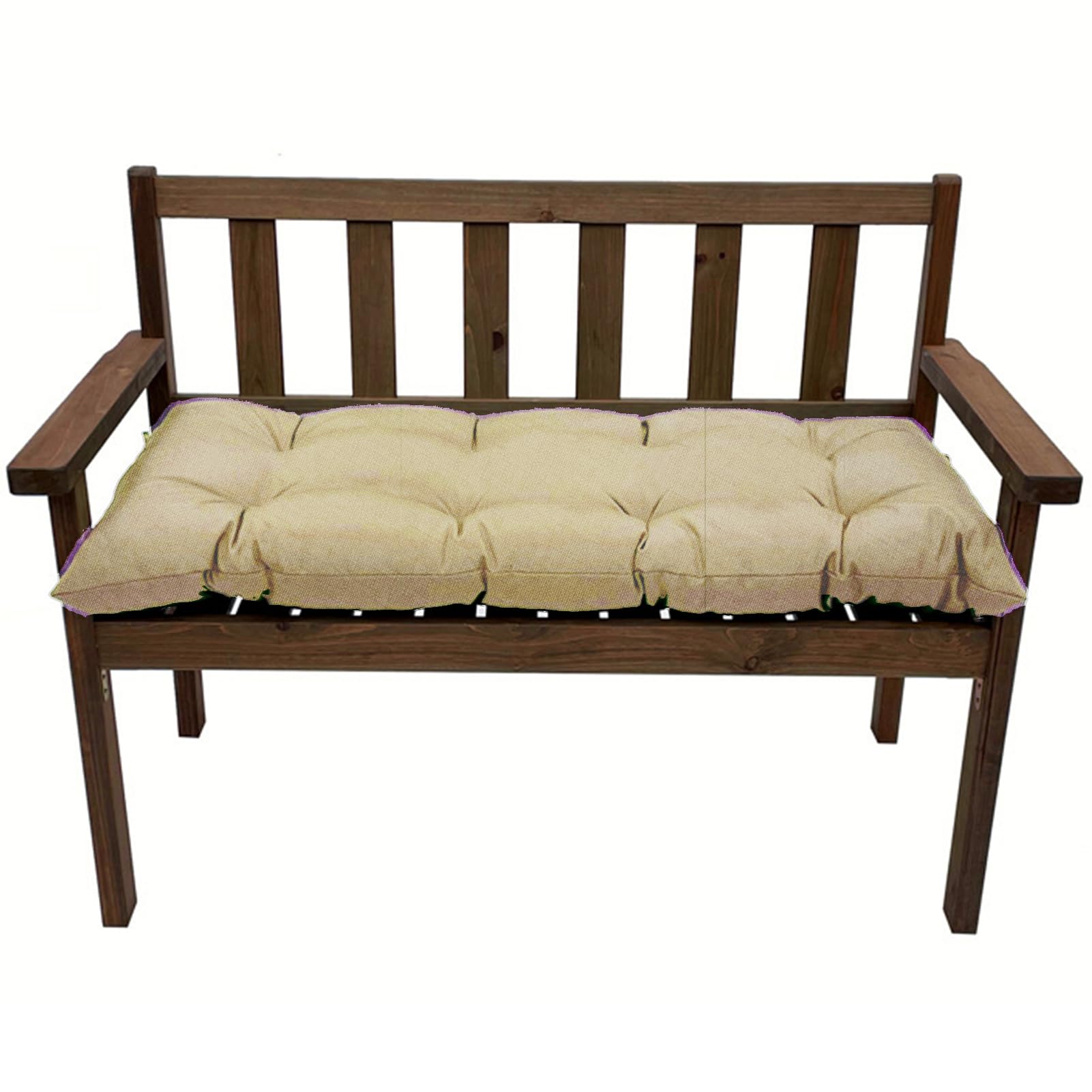 Coussin de palette beige 200 cm avec sangles pour canapé de jardin et terrasse