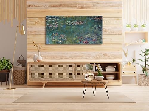 Miniatura 5 de Wieco Art Lienzos de nenúfares de agua, arte de pared de Claude Monet, famosas pinturas al óleo, obras de arte de reproducción grandes y clásicas de