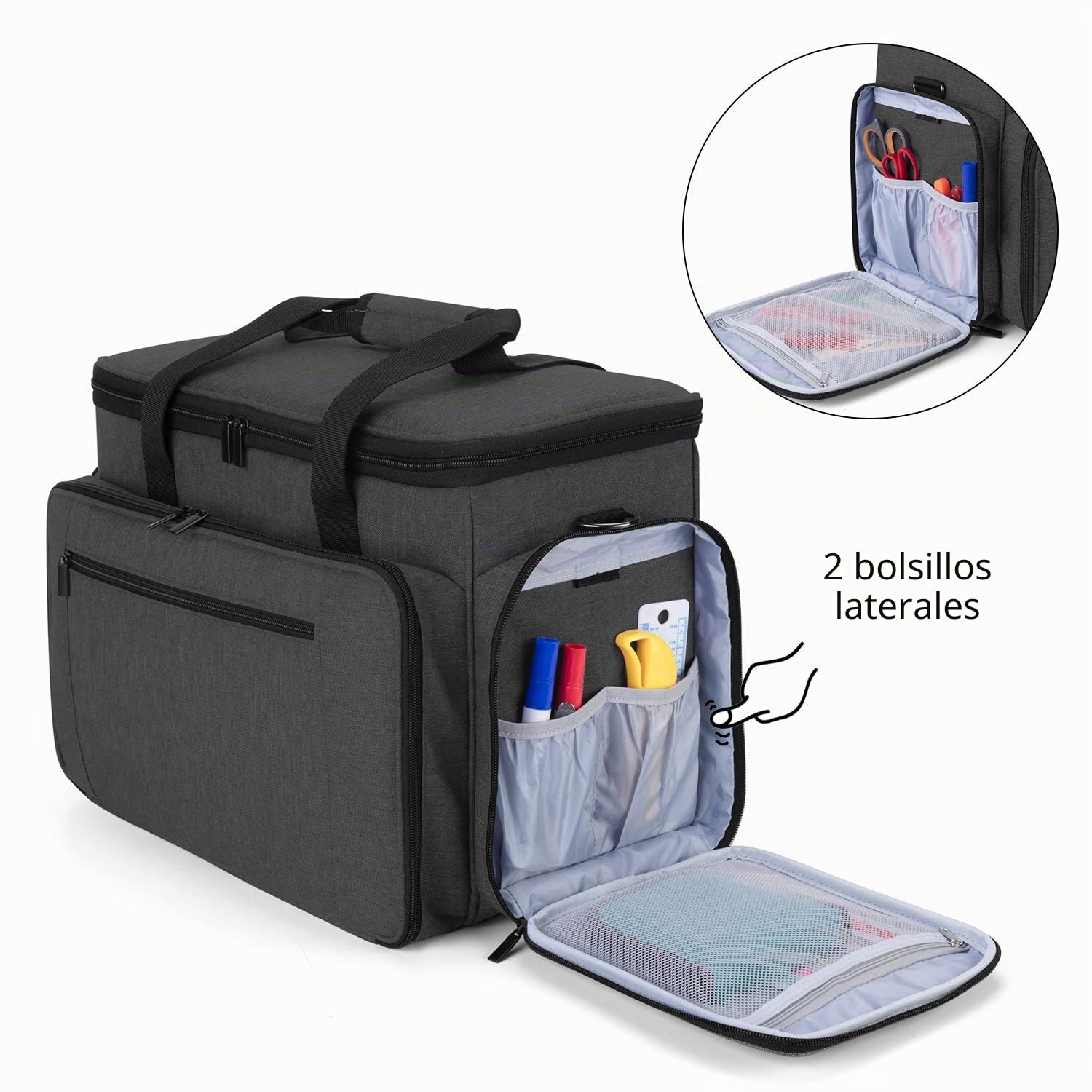 Luxja Bolsa para Máquina de Coser, Bolsa de Transporte de Máquina de Coser, Maleta para Máquina de Coser y Accesorios (Apto para la Mayoría de Las Máquinas de Coser)