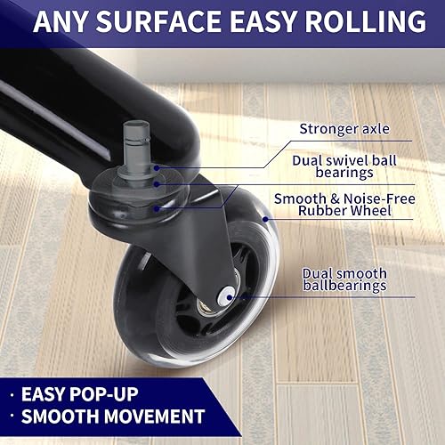 Miniatura 8 de KCREAM Silla de oficina grande y alta, silla de oficina reclinable con respaldo alto, con reposapiés, silla ejecutiva para computadora, silla de