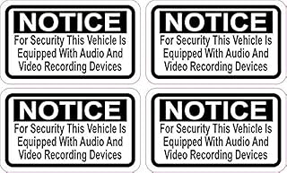StickerTalk Notice Audio and Video Recording Vinyl Stickers, 2.5 inches by 1.5 inches