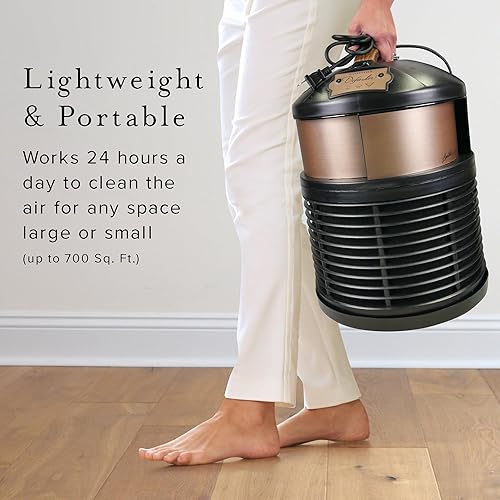 Miniatura 7 de Defender - Purificador de aire para el hogar, base negra con morado, 3 veces HEPA, aprobado por la FDA, probado en laboratorio, para habitaciones