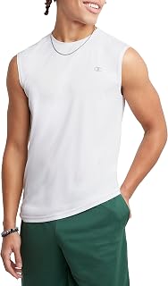 Champion Men's Double Dry Muscle Tank, Men’s Sleeveless Tee, Muscle Tee (Reg. or Big & Tall), White, XX-Large