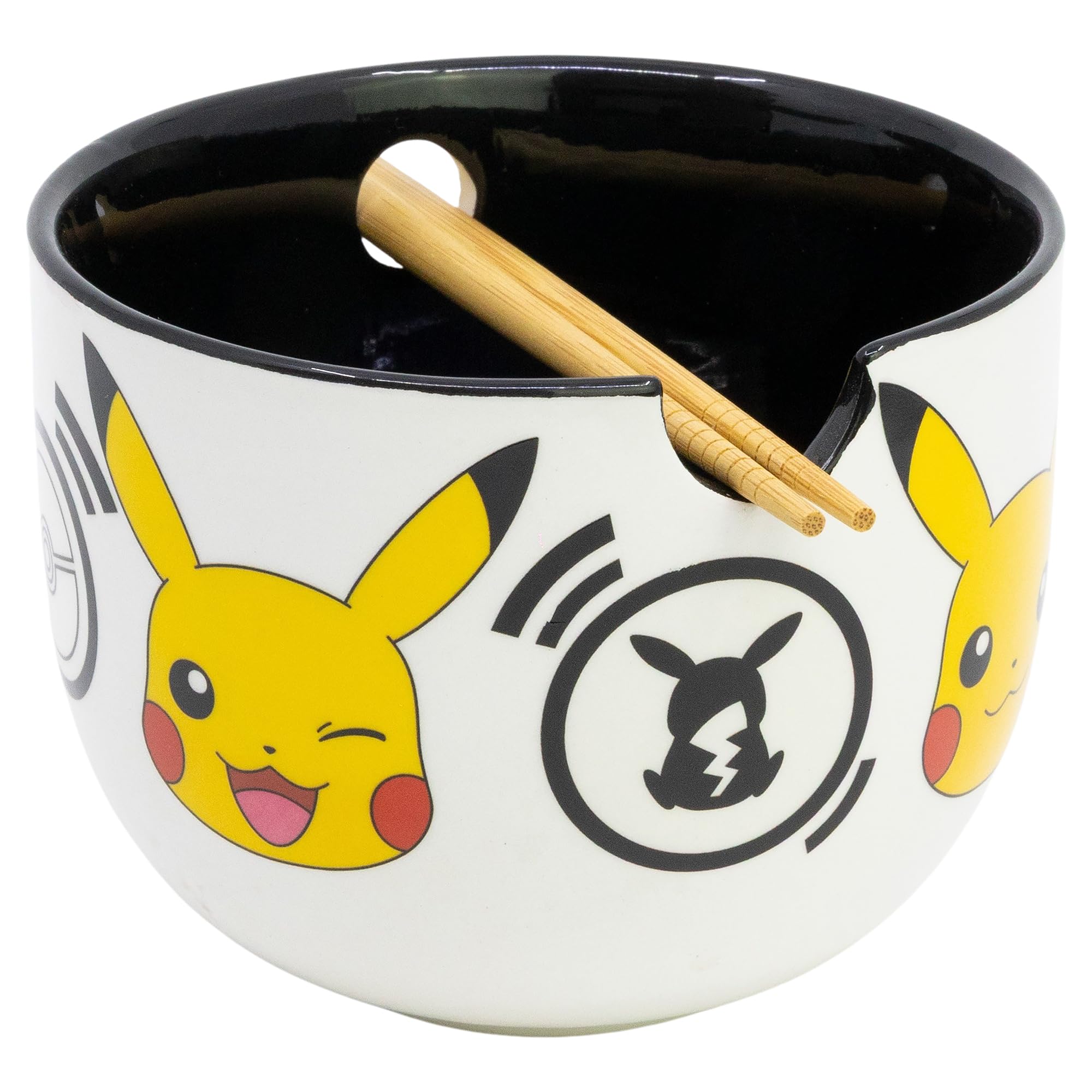 Stor CUENCO RAMEN CON PALILLOS EN CAJA REGALO POKEMON BLACK LOGOS