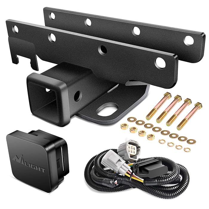 Buy Nilight JK61A 2" inch Rear Bumper Tow Trailer Hitch Receiver Kit