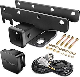 Nilight - JK-61A 2" inch Rear Bumper Tow Trailer Hitch Receiver Kit, Compatible for 2007-2018 Jeep Wrangler JK 4 Door & 2 Door Unlimited, w/4-Pin Wiring Harness (Exclude JL Models)