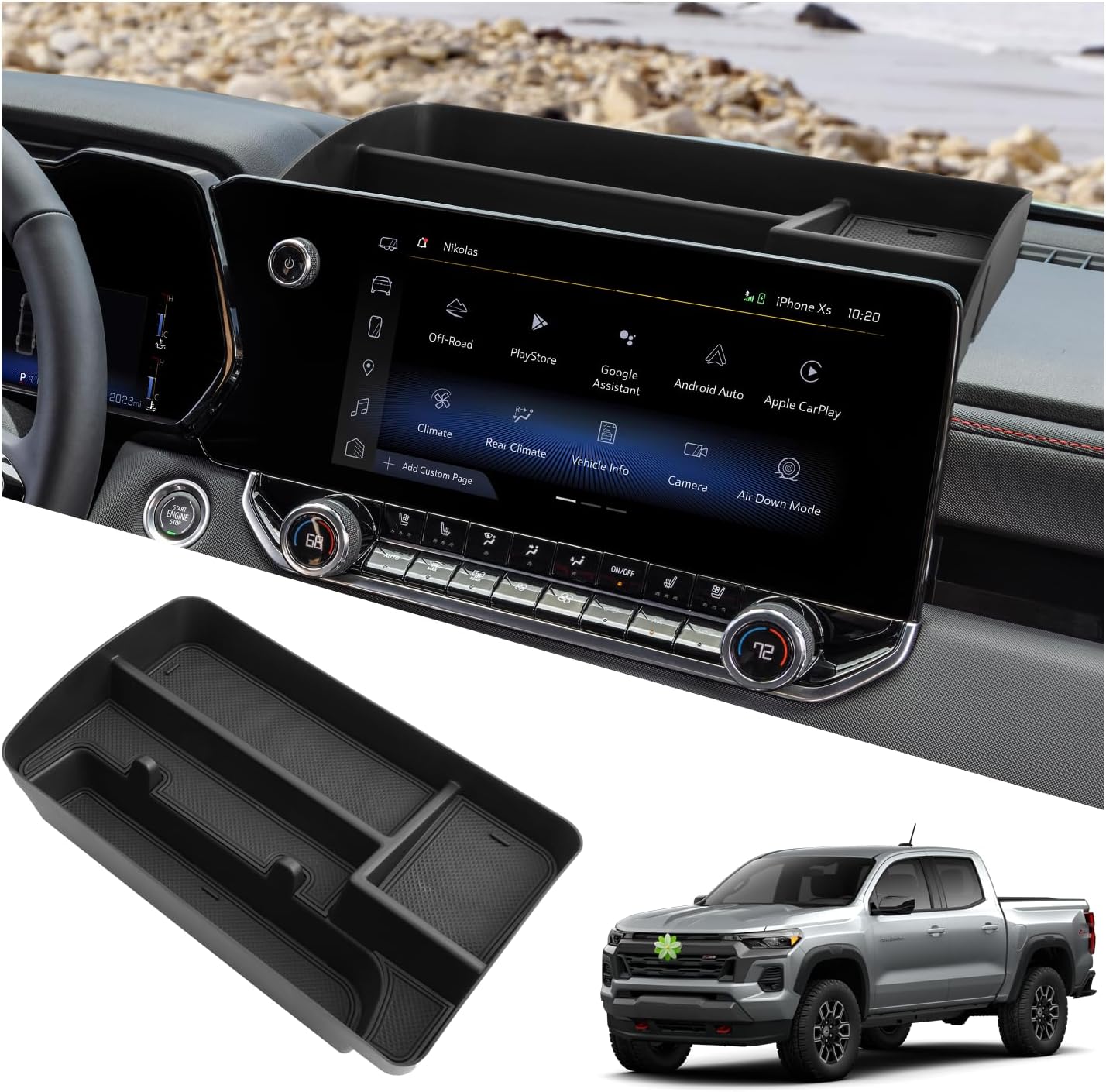 Ruiya 20232025 Colorado Behind Screen Organizer,for Chevy